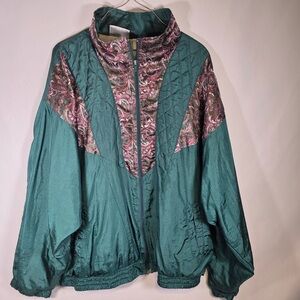 Stylish Teal and Pink Women's Varsity Jacket No Size Listed